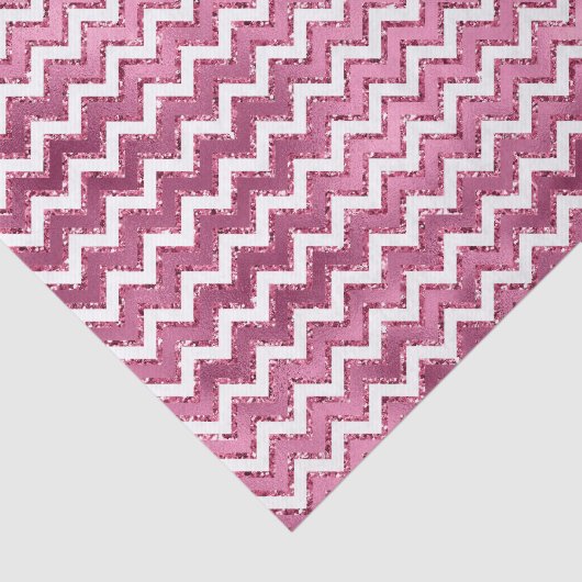 Papier Mousseline Glamme rose blanc Zigzag (Détail)
