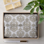 Papier Mousseline Glamor Rustique Burlap Royal Damask Chic Moderne (Cadeau)