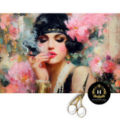 Papier Mousseline Glamour Flapper avec découpage de perles