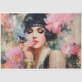 Papier Mousseline Glamour Flapper avec découpage de perles (Recto)