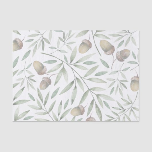 Papier Mousseline Glands et verts botaniques (Recto)