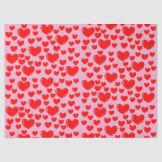 Papier Mousseline glass hearts