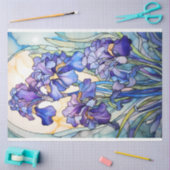 Papier Mousseline Glass Irises (Artisanat)
