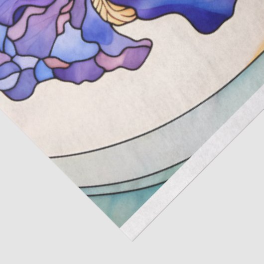 Papier Mousseline Glass Irises (Détail)