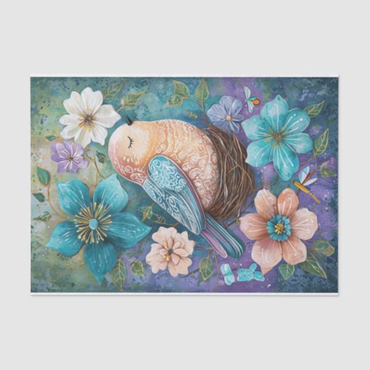 Papier Mousseline Glimmer de corail (Recto)