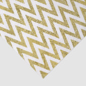 Papier Mousseline Glitterie or et blanc Chevron raypes (Détail)
