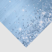 Papier Mousseline Glittery Light Baby Blue Ombre Foil (Détail)