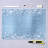 Papier Mousseline Glittery Light Baby Blue Ombre Foil (Artisanat)