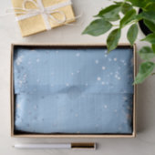 Papier Mousseline Glittery Light Baby Blue Ombre Foil (Cadeau)