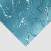 Papier Mousseline Glitzy Aqua Blue Turquoise Parties scintillant Ann (Détail)