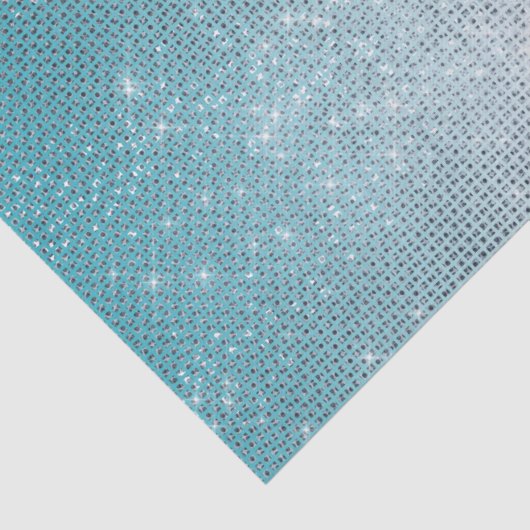 Papier Mousseline Glitzy Aqua Ombre Sparkle (Détail)