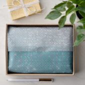 Papier Mousseline Glitzy Aqua Ombre Sparkle (Cadeau)