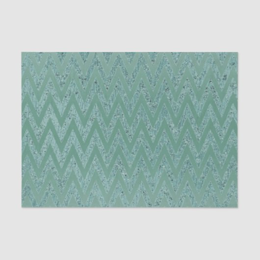 Papier Mousseline Glitzy Green Chevron Stripes Noël (Recto)
