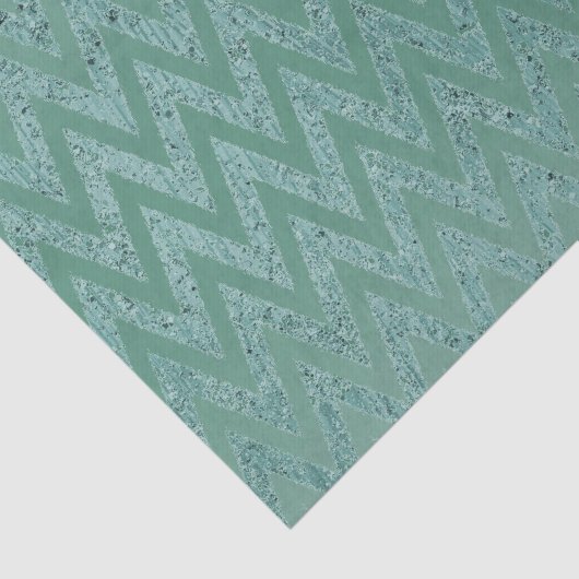 Papier Mousseline Glitzy Green Chevron Stripes Noël (Détail)