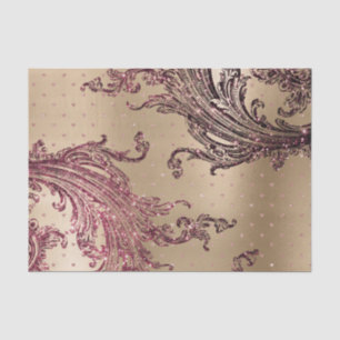 Papier Mousseline Glitzy Or Glamour Bourguignon Coeurs Enterrement d