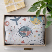 Papier Mousseline Global Travel Aviation Pattern (1) (Cadeau)