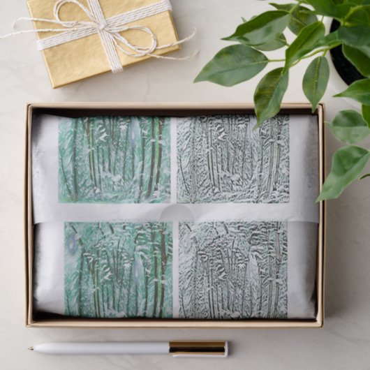 Papier Mousseline Globe des neiges d'hiver (Cadeau)