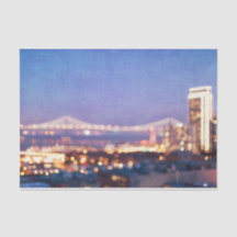Glow de Bay Bridge - Papier de tissus de San Franc