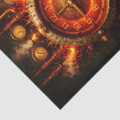 Papier Mousseline Glowing Steampunk Industrial Clock FG8 Decoupage (Détail)