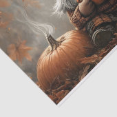 Papier Mousseline Gnome adorable avec cacao chaud à côté d'un citrou (Détail)