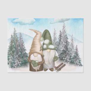 Papier Mousseline Gnome Christmas, Gnome Winter