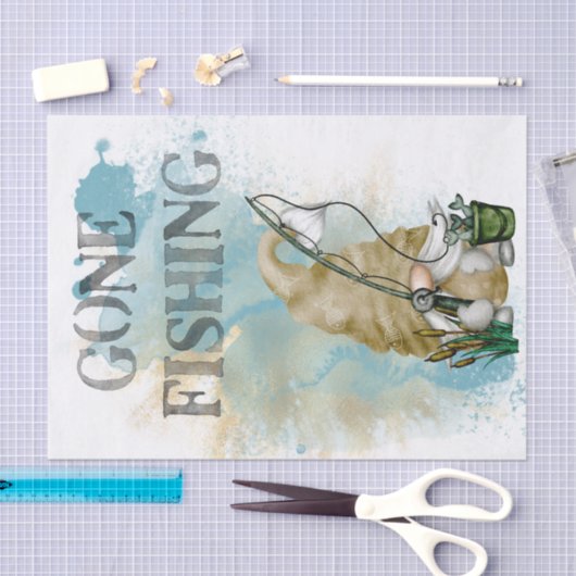 Papier Mousseline Gnome de la pêche (Artisanat)