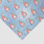 Papier Mousseline Gnome de Noël avec arbre présent Personnalisé  (Détail)