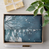 Papier Mousseline Gnome et flocons de neige bleu Whimsical (Cadeau)