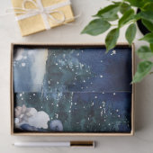 Papier Mousseline Gnome et flocons de neige bleu Whimsical (Cadeau)