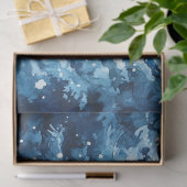 Papier Mousseline Gnome et flocons de neige bleu Whimsical (Cadeau)