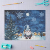 Papier Mousseline Gnome et flocons de neige bleu Whimsical (Artisanat)