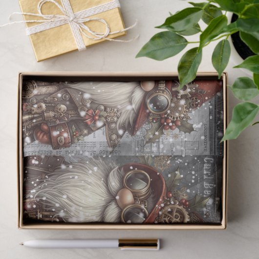 Papier Mousseline Gnome Steampunk Noël d'hiver (Cadeau)