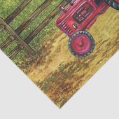 Papier Mousseline Gnome sur Tractor Farm Paysage de campagne (Détail)