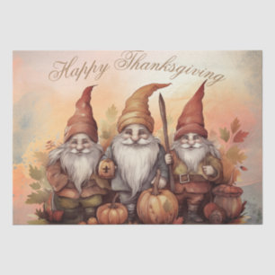 Papier Mousseline Gnomes d'automne de Thanksgiving