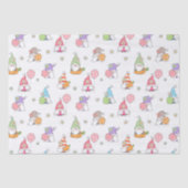 Papier Mousseline Gnomes de Pâques mignonnes Fille Fleurs de printem (Recto)