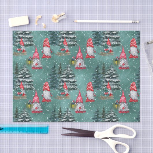 Papier Mousseline Gnomes d'hiver à Noël (Artisanat)