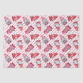 Papier Mousseline Gnomes En Rouge Noël (Recto)