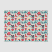 Papier Mousseline Gnomes et champignons modernes (Recto)