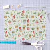 Papier Mousseline Gnomes, fleurs et oiseaux du Jardin (Artisanat)