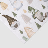 Papier Mousseline Gnomes Forêt Blanc (Détail)