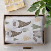 Papier Mousseline Gnomes Forêt Blanc (Cadeau)