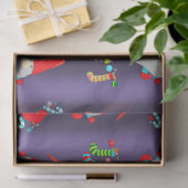 Papier Mousseline Gnomes mignons, Noël bleu (Cadeau)