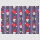 Papier Mousseline Gnomes mignons, Noël bleu (Recto)