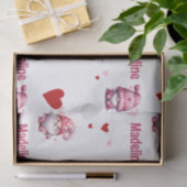 Papier Mousseline Gnomes roses de Saint-Valentin Personnalisés (Cadeau)