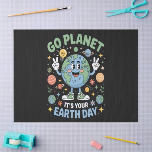 Papier Mousseline Go Planet Its Your Earth Day (Artisanat)