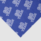 Papier Mousseline Go Team Word Art en bleu (Détail)