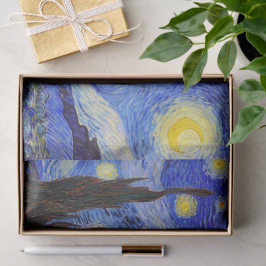 Papier Mousseline Gogh , “Starry Night” (Cadeau)