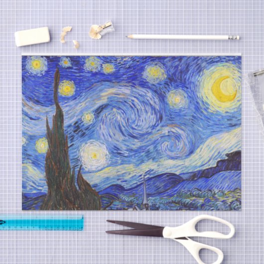 Papier Mousseline Gogh , “Starry Night” (Artisanat)