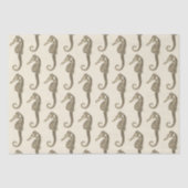 Papier Mousseline Gold Beige Marine Life Motif (Recto)