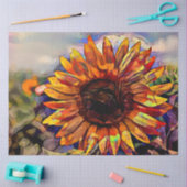 Papier Mousseline Gold Big Sunflower Elegance Collection (Artisanat)